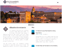 Tablet Screenshot of alhambrainvestments.com